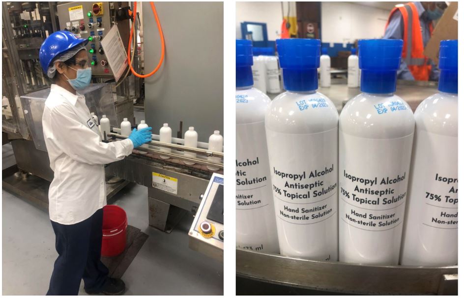 Mars Fishcare Facility Produces Hand Sanitizer for the Community Mars